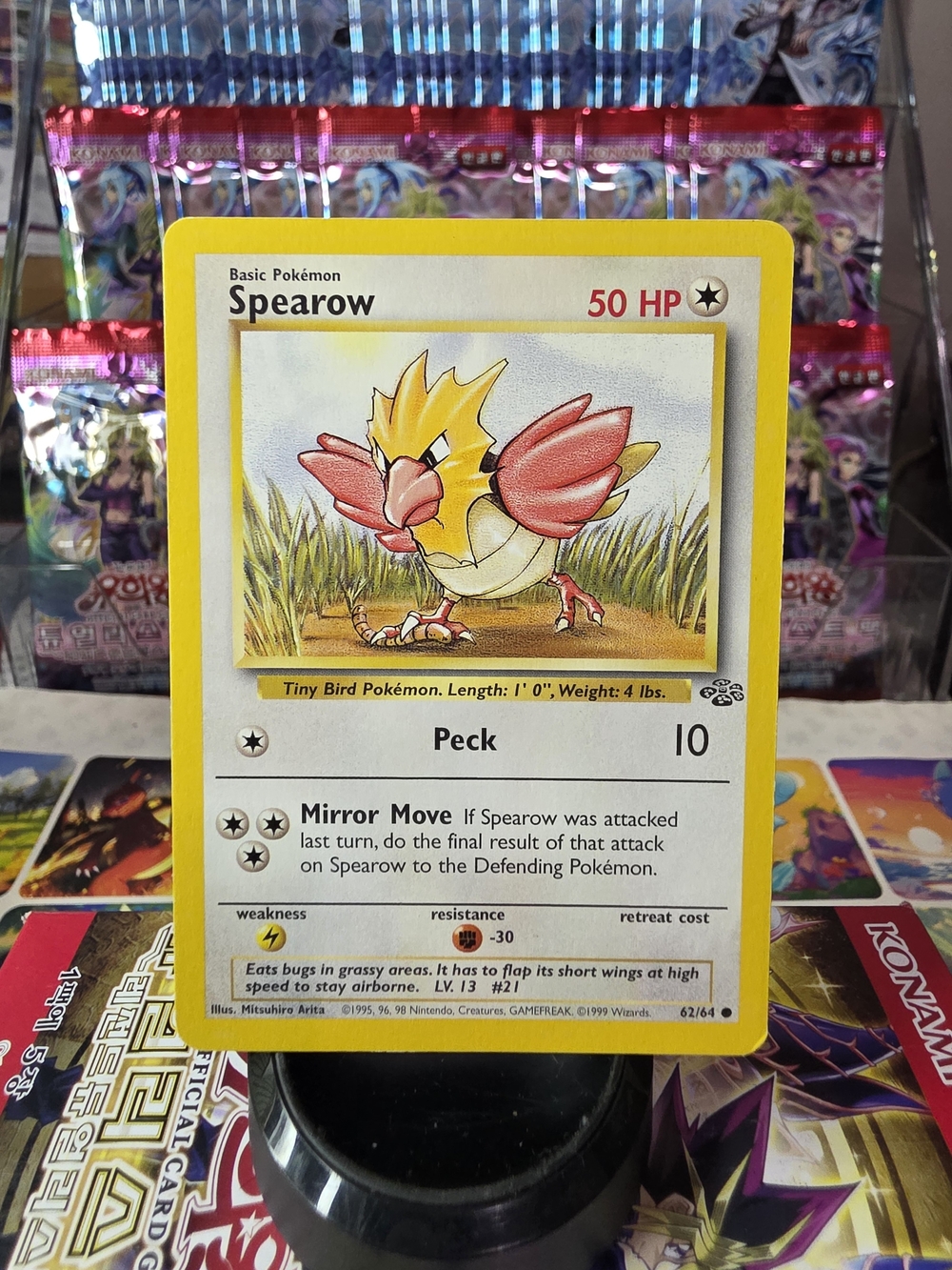 Spearrow Bird Trading Card - Yellow and Red Pokémon Collectible